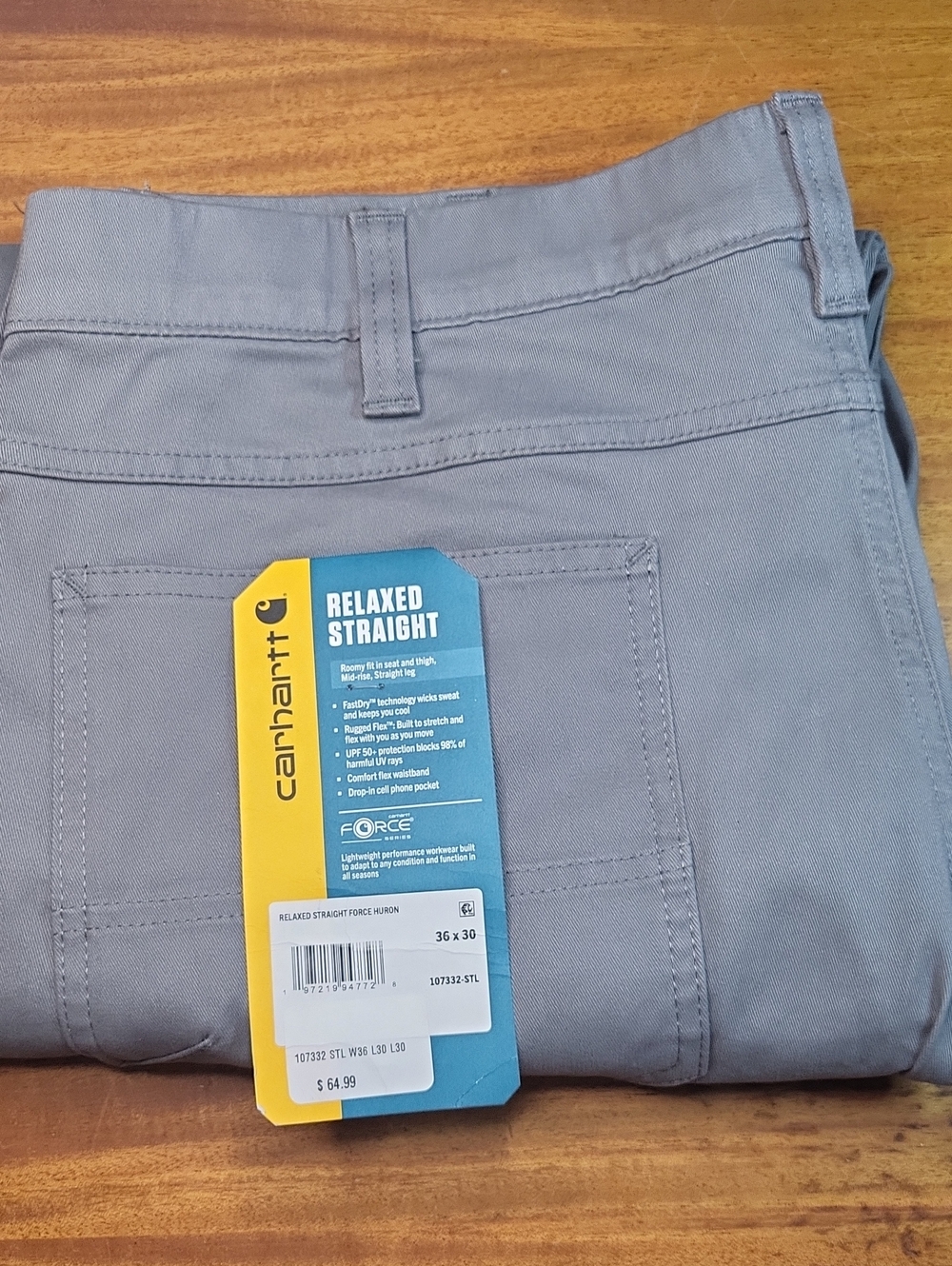 Carhartt Men's Relaxed Straight Work Pants - Gray